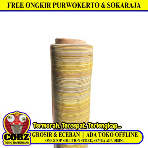120 CM x 15 M / COBZ Karpet Perlak Lantai Meja Vinyl PVC Kuning Roll
