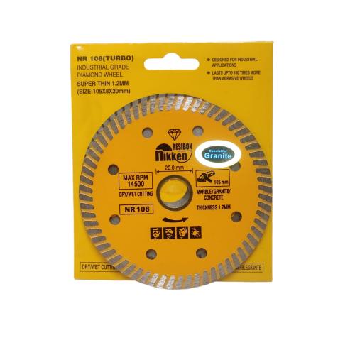 4 IN / NIKKEN Turbo Mata Gerinda Potong Keramik Diamond Cutting Wheel