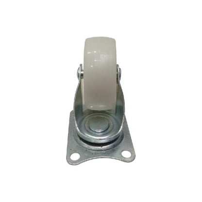 2 1/2 IN / TM Roda Hidup Trolly Non Rem Plat Nylon Putih