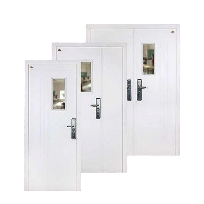 5 CM x 160 CM x 210 CM / FORTRESS SNC FORT 160.12 DOUBLE Pintu Kamar Mandi Baja Putih Set