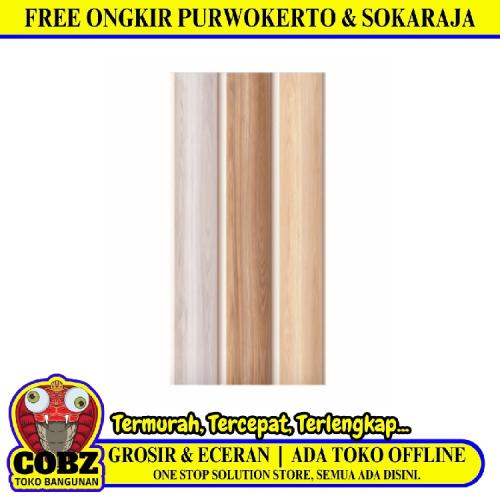 25 CM x 50 CM / UNO Sycamore Keramik Dinding Timbul Glossy Beige Dus