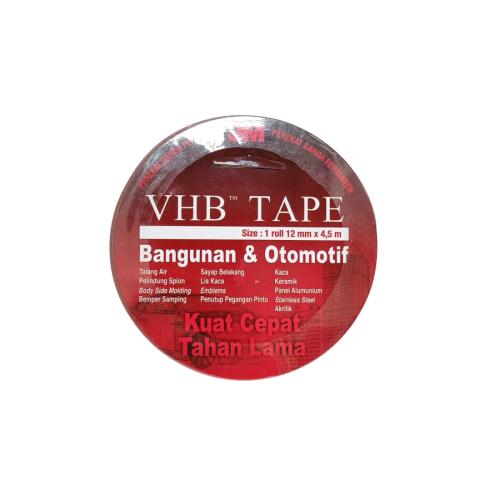 12 MM / VHB Isolasi Bolak Balik Busa Double Foam Merah