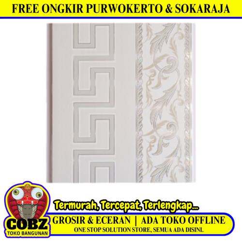 9 MM x 25 CM x 4 M / SHUNDA PLAFON MA25910 Plafon Gypsum GRC U PVC Hotstamping Lembar