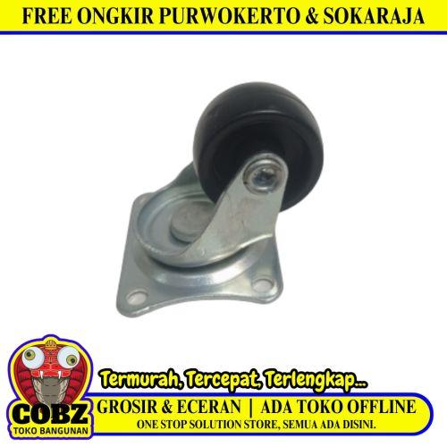 1 IN / TM Roda Hidup Trolly Non Rem Plat Nylon Hitam