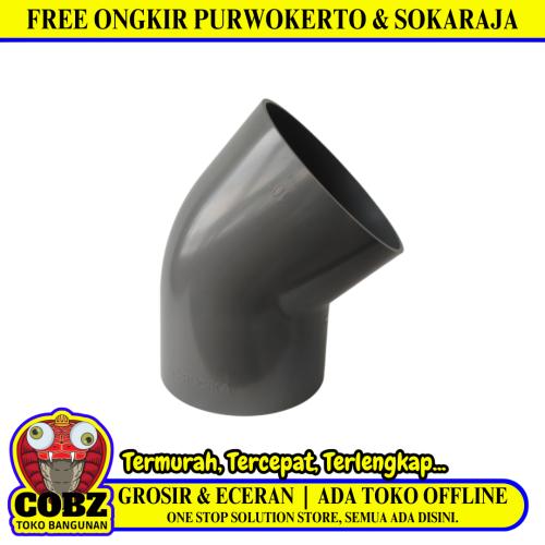 10 INCH / RUCIKA D-45L Elbow Knee Keni 45 Derajat Fitting Pipa PVC Pcs