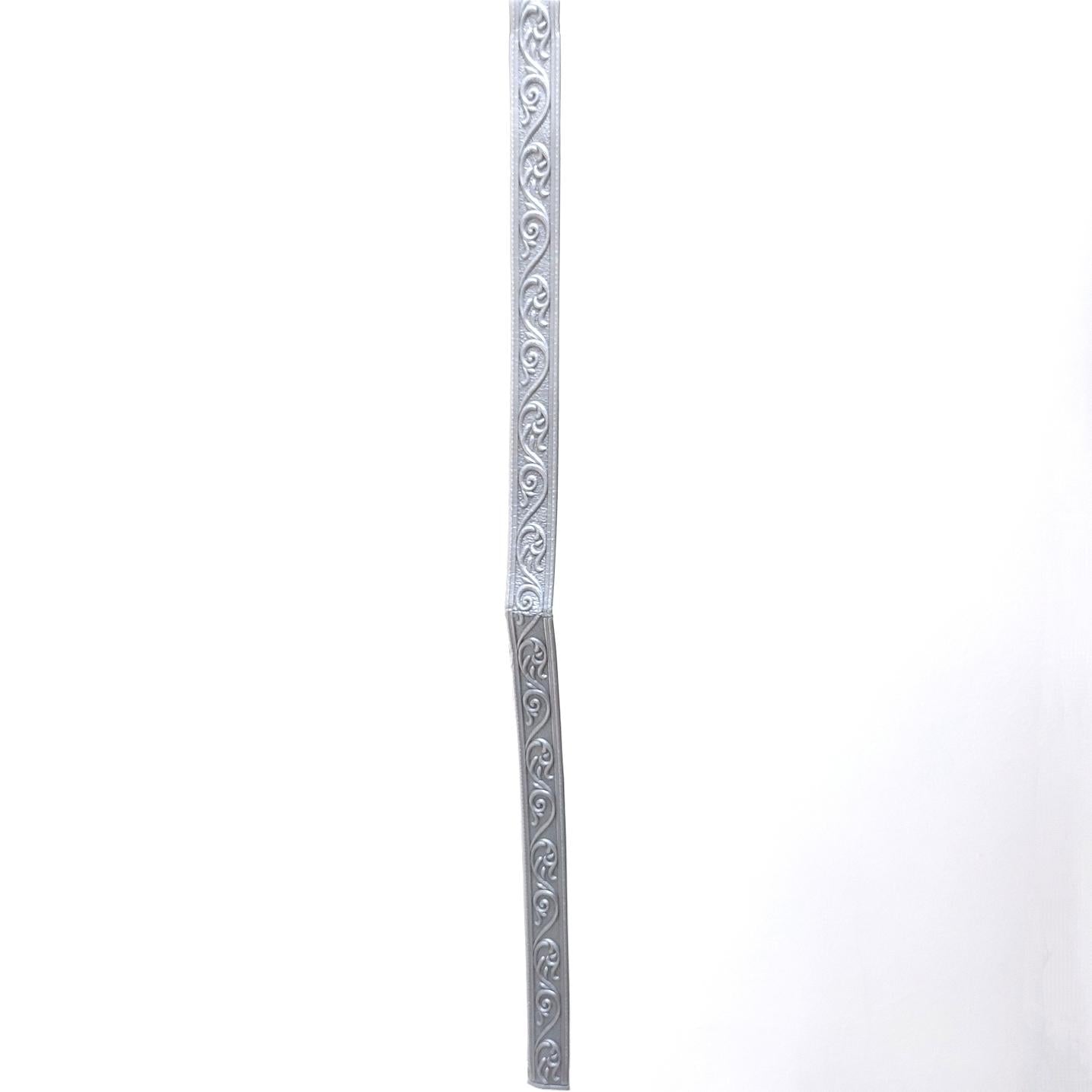 8 MM x 8 CM x 115 CM / COBZ LIST-B85H Wallpaper Foam Sticker Corak Abu Muda Lembar