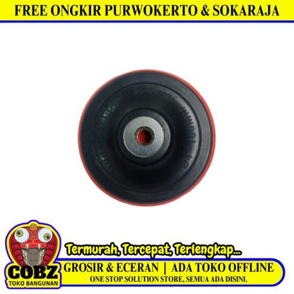 4 IN / VPR Tatakan Dudukan Gerinda Tangan Amplas Velcrow Bulat