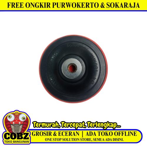 4 IN / VPR Tatakan Dudukan Gerinda Tangan Amplas Velcrow Bulat