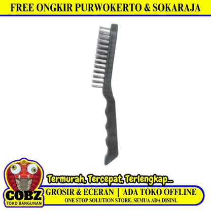 6 BARIS / CARL SCHLIEPER Sikat Kawat Besi Pembersih Karat Gagang Plastik PVC