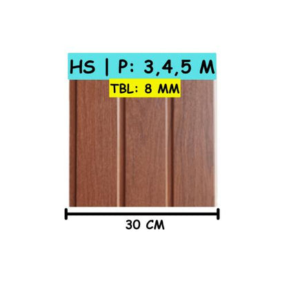 9 MM x 30 CM x 4 M / SHUNDA PLAFON PL.3077-1  Plafon Gypsum GRC U PVC Laminate Lembar
