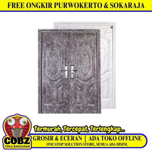 5 CM x 150 CM x 210 CM / FORTRESS MRBL FORT 150.10 DOUBLE Pintu Kamar Mandi Baja Putih Set