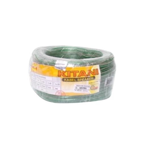2 INTI x 30 MM x 50 M / KITANI Serabut Kabel Audio Tembaga SNI Hijau Kuning Roll