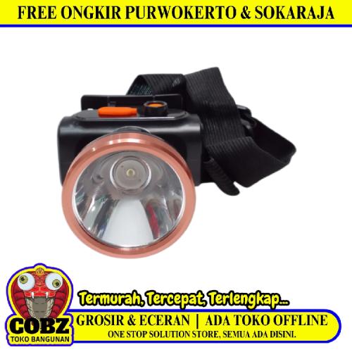 10 WATT / LUBY L-2875 Senter Kepala Lampu LED Headlamp Jauh Dekat Charge