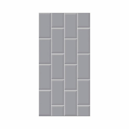 25 CM x 50 CM / UNO Interlaken Keramik Dinding Timbul Glossy Grey Dus