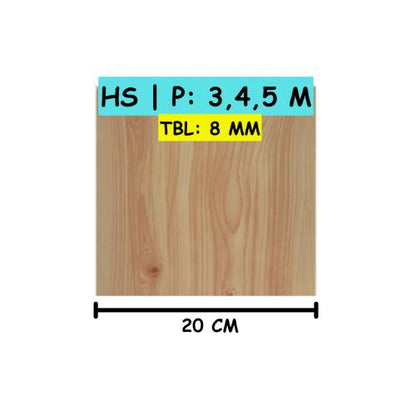 8 MM x 20 CM x 3 M / SHUNDA PLAFON PL.08.009 Plafon Gypsum GRC U PVC Hotstamping Lembar