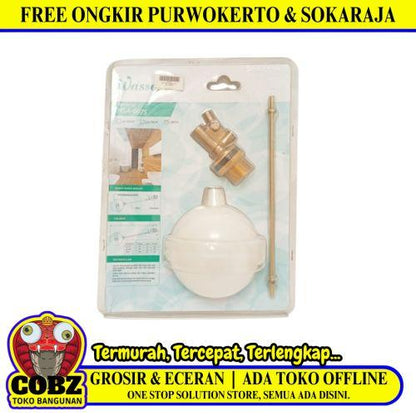 1IN /WASSER HSA-6075 Floating Valve Pelampung Bola Air Torrent PVC Set