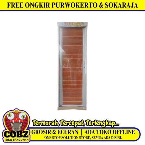 8 CM X 66 CM X 195 CM / BERLIAN 06 Pintu Kamar Mandi Galvalum Kiri Set