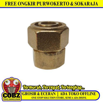 L 20 x1/2 IN/JIOLING Sok Selang Pex Drat Dalam Ke Pipa Kuningan