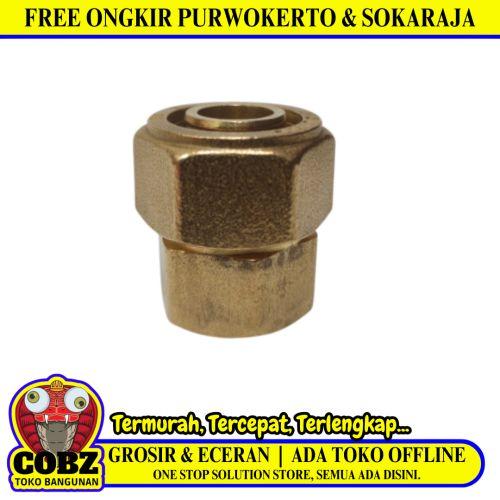 L 20 x1/2 IN/JIOLING Sok Selang Pex Drat Dalam Ke Pipa Kuningan