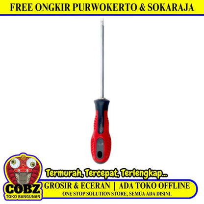 6 IN / WIPRO Obeng Screwdriver Two Way Bolak Balik Plus Minus 2 In 1 Gagang Karet
