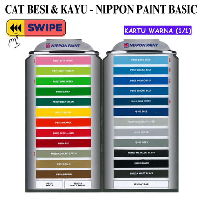 300 CC / NIPPON PAINT BASIC Pylox Cat Kayu Besi Semprot Kaleng