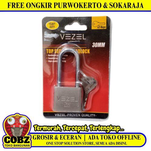 30 MM / VEZEL Gembok Pintu Pagar Padlock Anti Maling Leher Panjang