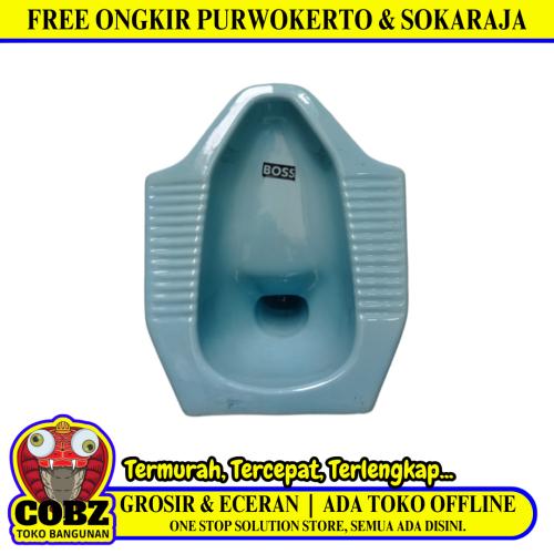 50 CM x 39 CM x 25 CM / BOSS Kloset Jongkok Toilet Biru Muda Keramik