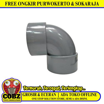 5 INCH / RUCIKA D-DL Elbow Knee Keni L Sambungan Fitting Pipa PVC