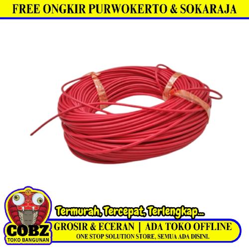 1 INTI x 1.5 MM / TM NYA F Serabut Kabel Tembaga SNI Merah Meter