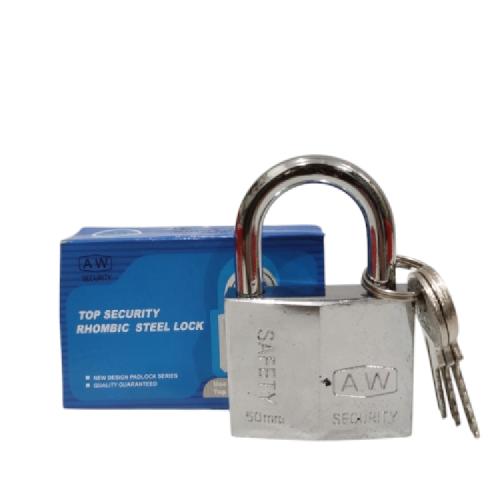 50 MM / CHROME AW Gembok Pintu Pagar Padlock Anti Maling Leher Pendek