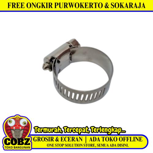 1 1/4 IN / TM Klem Selang Air Gas LPG Regulator Hose Clamp Stainless