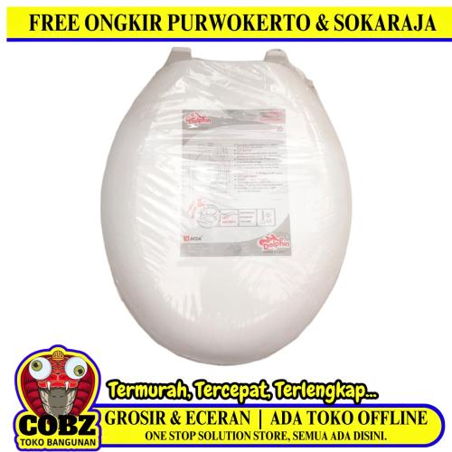 DOLPHIN 02 Tutup Kloset Duduk Monoblok Seat Cover Standard PVC Putih Set
