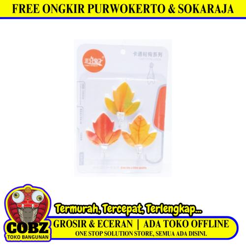 THREE RABBITS Kapstok Cantel Gantungan Baju Dinding Mini Stainless Set