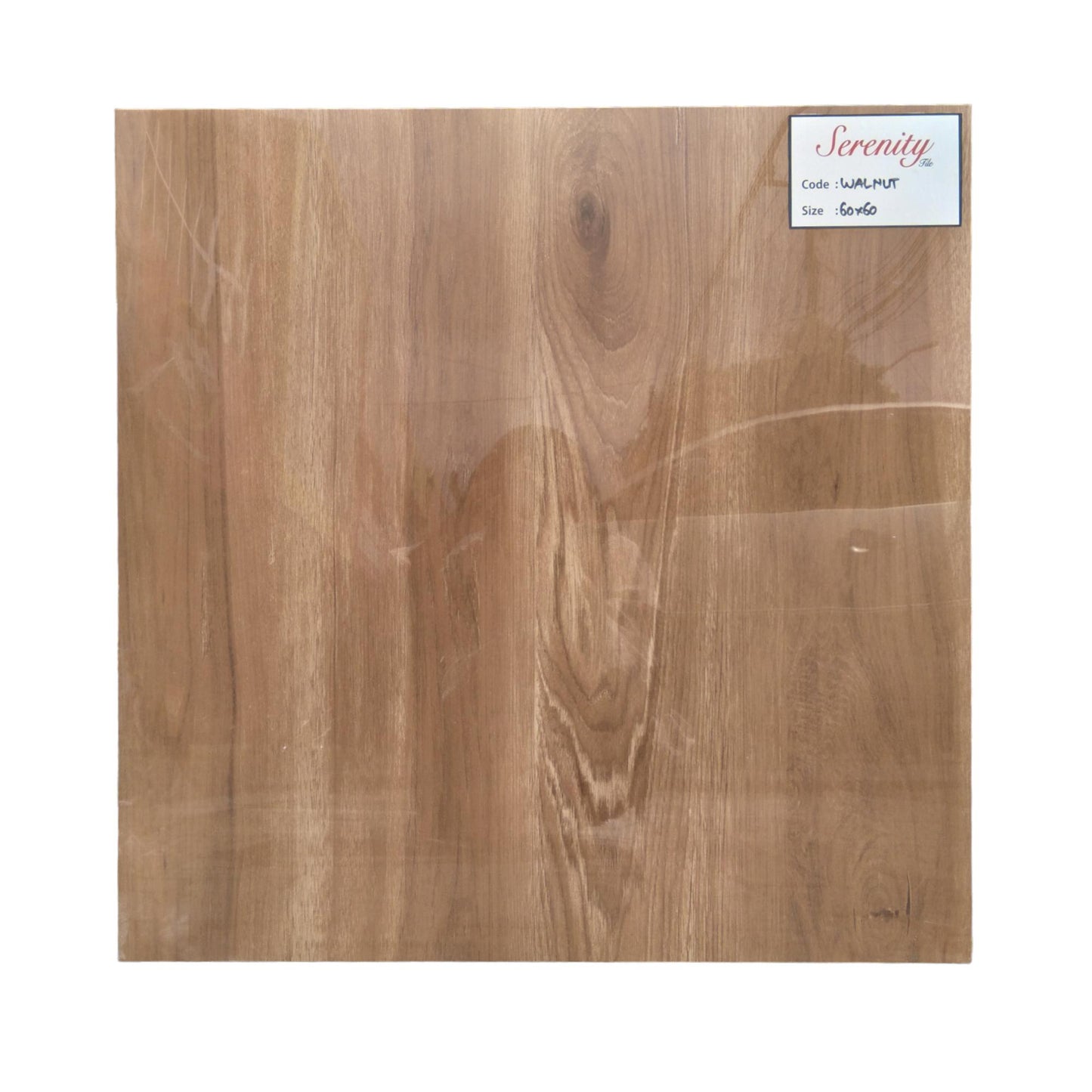 60 CM x 60 CM / SERENITY WALNUT Granit Lantai Rumah Glossy Dus