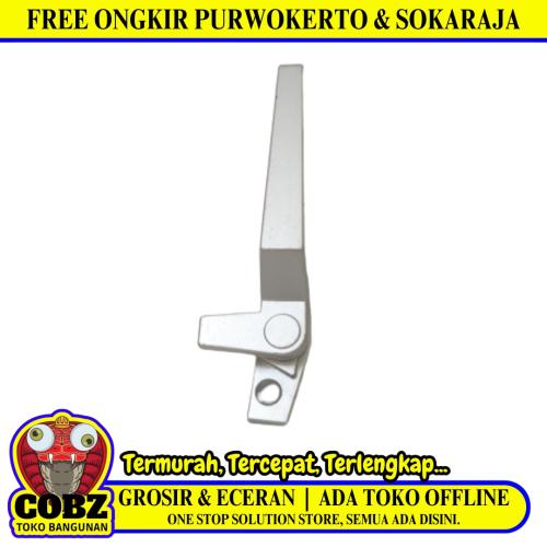 ALPHA Rambuncis Hendel Slot Grendel Kunci Jendela Kiri Stainless Silver