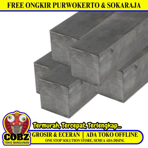 20 MM x 6 M / TM Besi Nako As Kotak Polos Hitam Batang