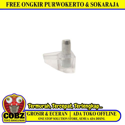 TM Ambalan Bening Penahan Papan Lemari Furniture Besi Biji