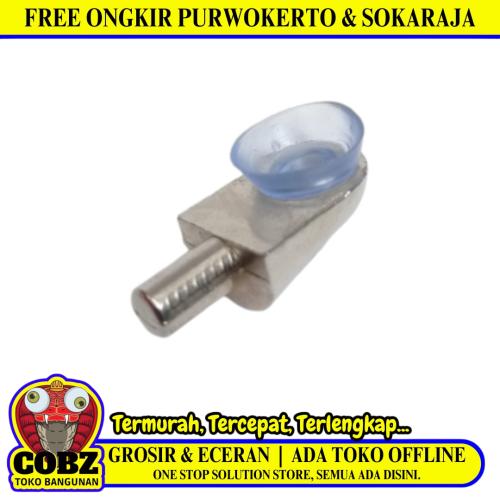 TM Ambalan Kaca Penahan Papan Lemari Furniture Besi Biji