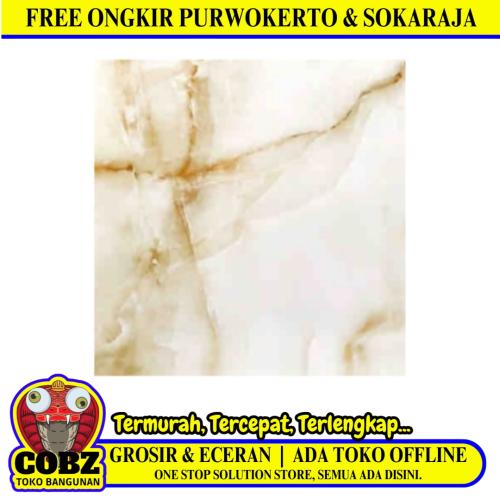 60 CM x 60 CM / SERENITY HIMALAYA BEIGE Granit Lantai Rumah Glossy Dus