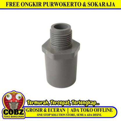 1/2 IN x 3/4 IN / RUCIKA AW Sok Drat Luar Shock Valve Socket Fitting Pipa PVC