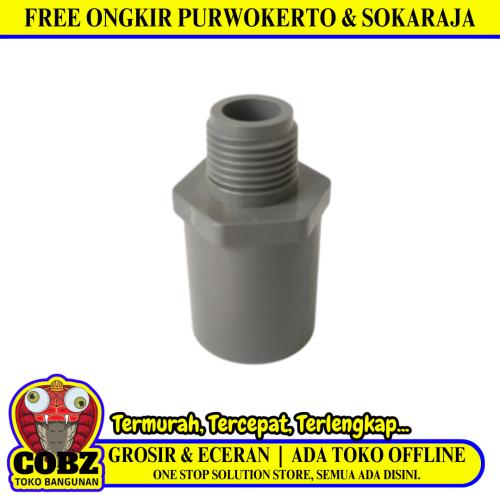 1/2 IN x 3/4 IN / RUCIKA AW Sok Drat Luar Shock Valve Socket Fitting Pipa PVC