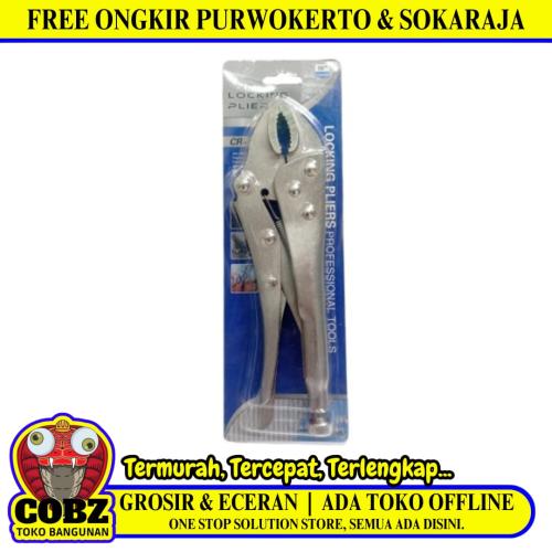 10 IN / CR-V Tang Tang Buaya Jepit Jaw Locking Grip Pliers Gagang Besi