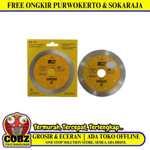 4 IN / NIKKEN Wet Mata Gerinda Potong Keramik Diamond Cutting Wheel