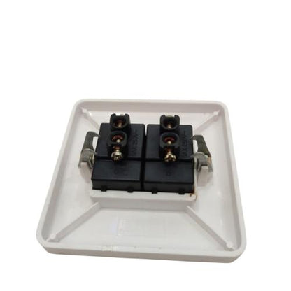 VYBA Saklar Ganda Double Seri 2 Gang Tanam IB Inbow Putih