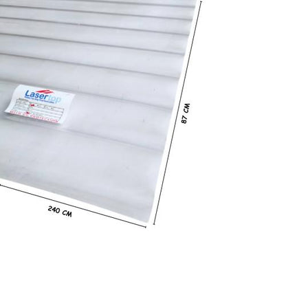 0.5 MM X 80 CM X 240 CM / LASERTOP Seng Gelombang UV Transparan Lembar