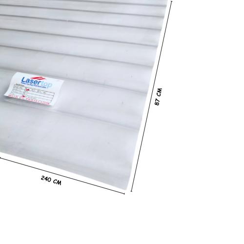 0.5 MM X 80 CM X 240 CM / LASERTOP Seng Gelombang UV Transparan Lembar