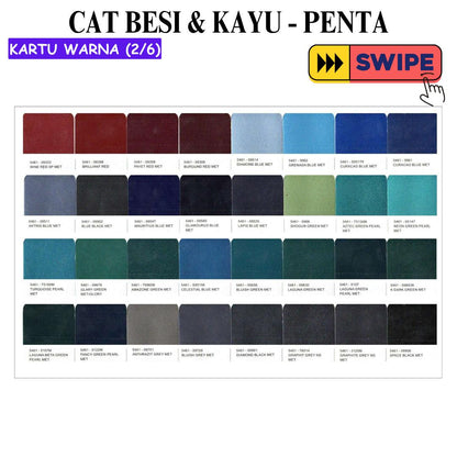 1 KG / PENTA METALLIC Cat Duco Kayu Besi Semprot Kaleng