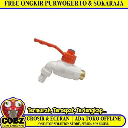 1/2 IN / TURKEY Kran Air Tembok Taman Kamar Mandi Plastik PVC