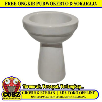 49 CM x 40 CM x 40 CM / DUTY  Kloset Duduk Non Tangki Putih Keramik