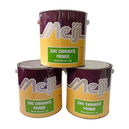 5 KG / MEIJI Cat Dasar Meni Besi Anti Karat Zinc Chromate Primer Kaleng